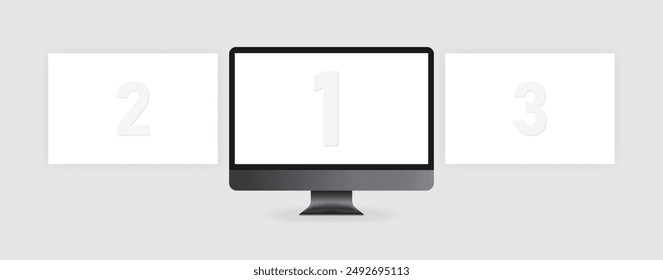 Computer icon. Mockup icon. Flat style. Vector icon.