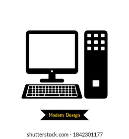 computer icon with modern design, vector illustration