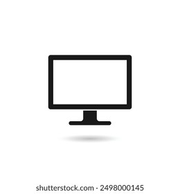 Computer icon. Computer monitor icon. Computer icon isolated on white background.