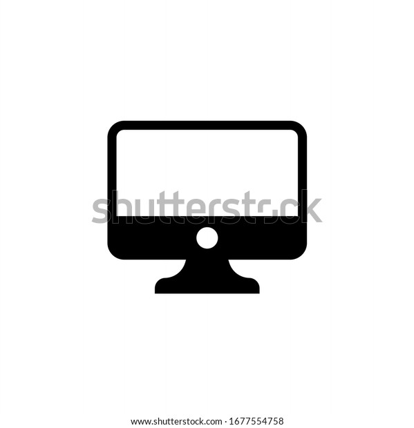 Computer\
icon. Monitor, screen icon vector\
illustration
