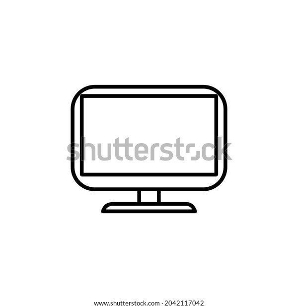 computer icon,\
computer monitor vector\
illustration