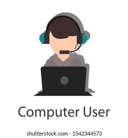 Computer icon on white background. Creative idea design use for your project. Flat vector illustration use for template, web page, presentation or brochure.