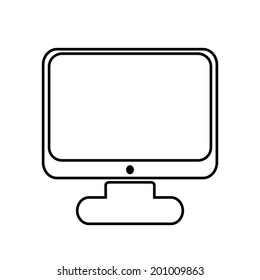 Computer icon on white background.