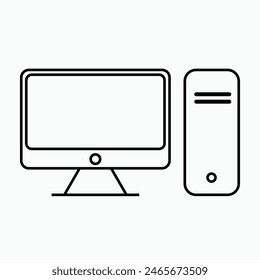 Computer icon on white background