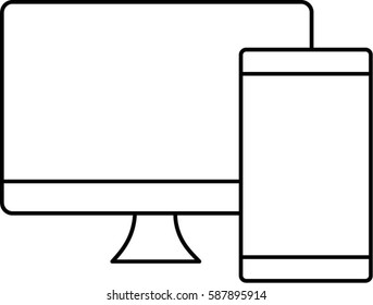 computer icon on white background