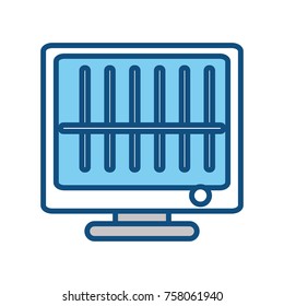 computer icon over white background vector illustration