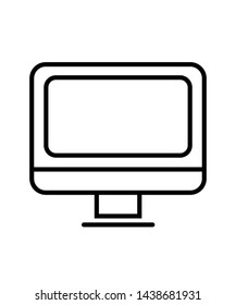 computer icon, pc icon, Icon on white