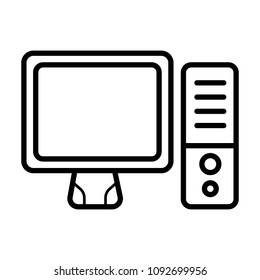 The computer icon. PC symbol.