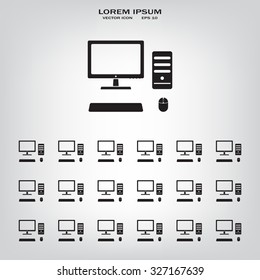 The computer icon. PC symbol. 