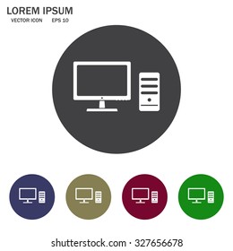 The computer icon. PC symbol. 