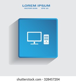 The computer icon. PC symbol. 