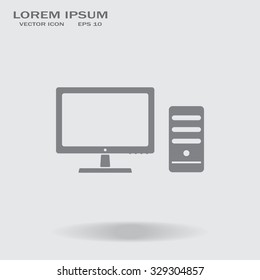 The computer icon. PC symbol. 