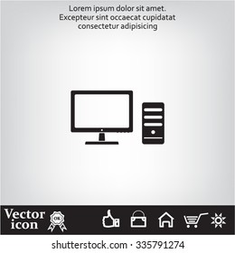 The computer icon. PC symbol. 