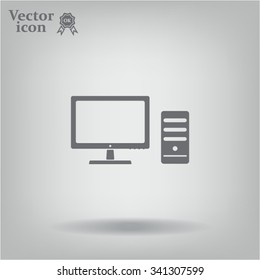 The computer icon. PC symbol. 