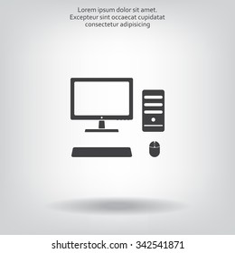 The computer icon. PC symbol. 