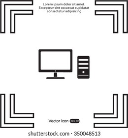 The computer icon. PC symbol. 