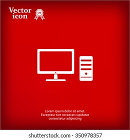 The computer icon. PC symbol. 