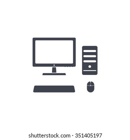 The computer icon. PC symbol. 