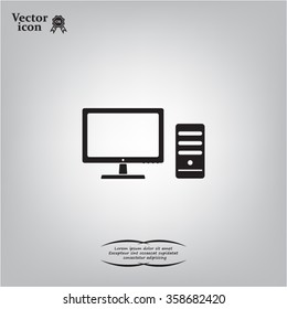 The computer icon. PC symbol. 