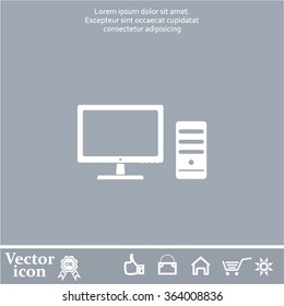 The computer icon. PC symbol. 