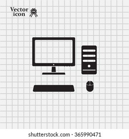 The computer icon. PC symbol. 
