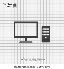 The computer icon. PC symbol. 