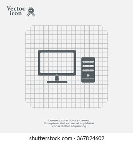 The computer icon. PC symbol. 