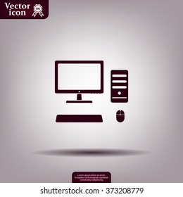 The computer icon. PC symbol. 