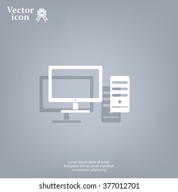 The computer icon. PC symbol. 