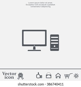 The computer icon. PC symbol. 