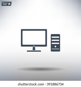 The computer icon. PC symbol. 