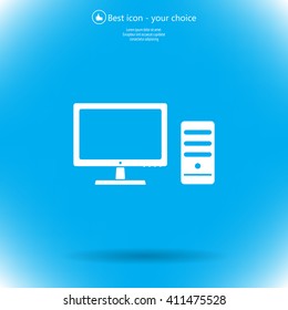 The computer icon. PC symbol. 