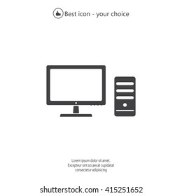 The computer icon. PC symbol. 
