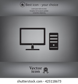 The computer icon. PC symbol. 