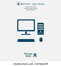 The computer icon. PC symbol. 