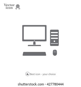 The computer icon. PC symbol. 