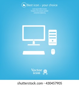 The computer icon. PC symbol. 