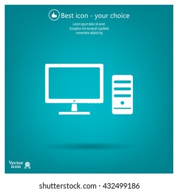 The computer icon. PC symbol. 