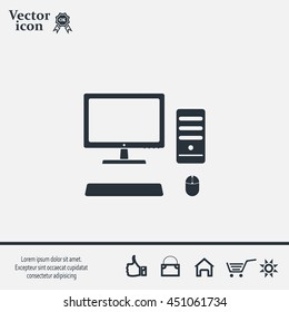 The computer icon. PC symbol. 