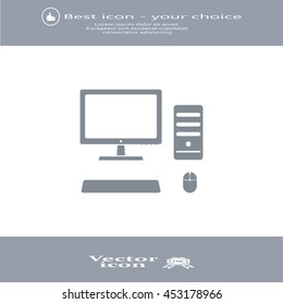 The computer icon. PC symbol. 