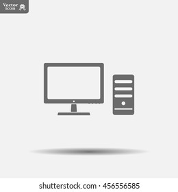 The computer icon. PC symbol. 