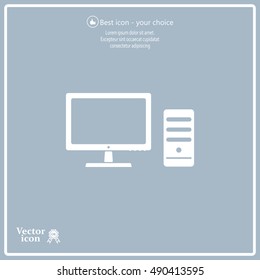 The computer icon. PC symbol. 