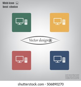 The computer icon. PC symbol. 