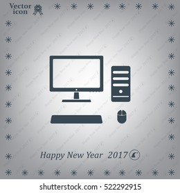 The computer icon. PC symbol. 