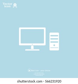 The computer icon. PC symbol. 