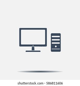 The computer icon. PC symbol. 