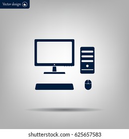 The computer icon. PC symbol. 