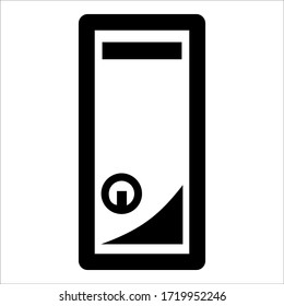 Das Computersymbol. PC-Symbol. pc-Ikonen-Illustration mit weißem Hintergrund. 

