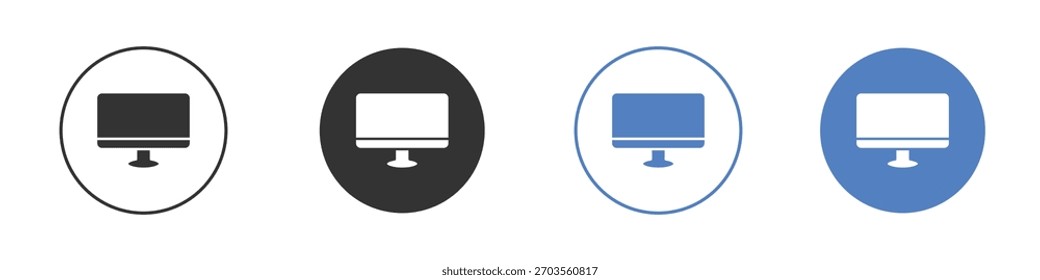 Pictograma del icono del ordenador para su diseño del Sitio web, logotipo