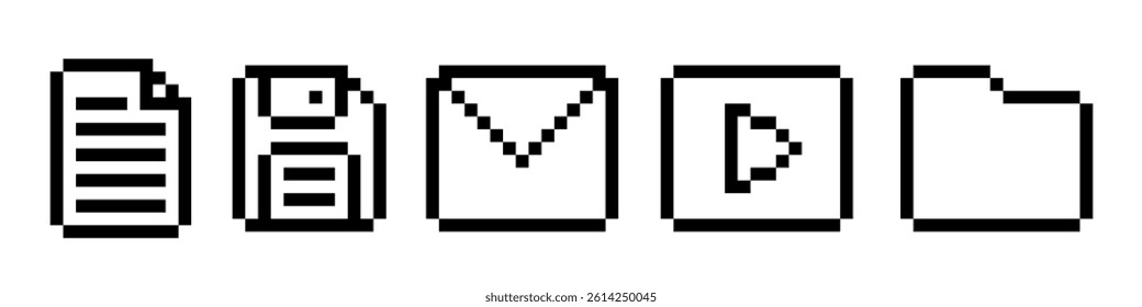 Computer icon pixel. Interface pixel